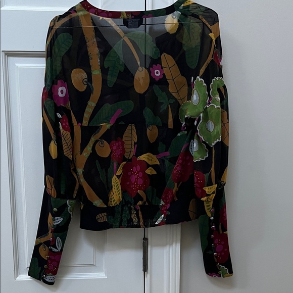 Bebe Multicolor Floral Blouse - S - Picture 2 of 6